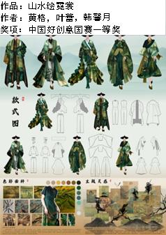 作品：山水绘霓裳作者：黄格，叶蕾，韩馨月奖项：中国好创意国赛一等奖